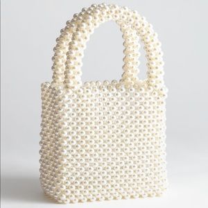Pearlescent Beaded Hand Bag